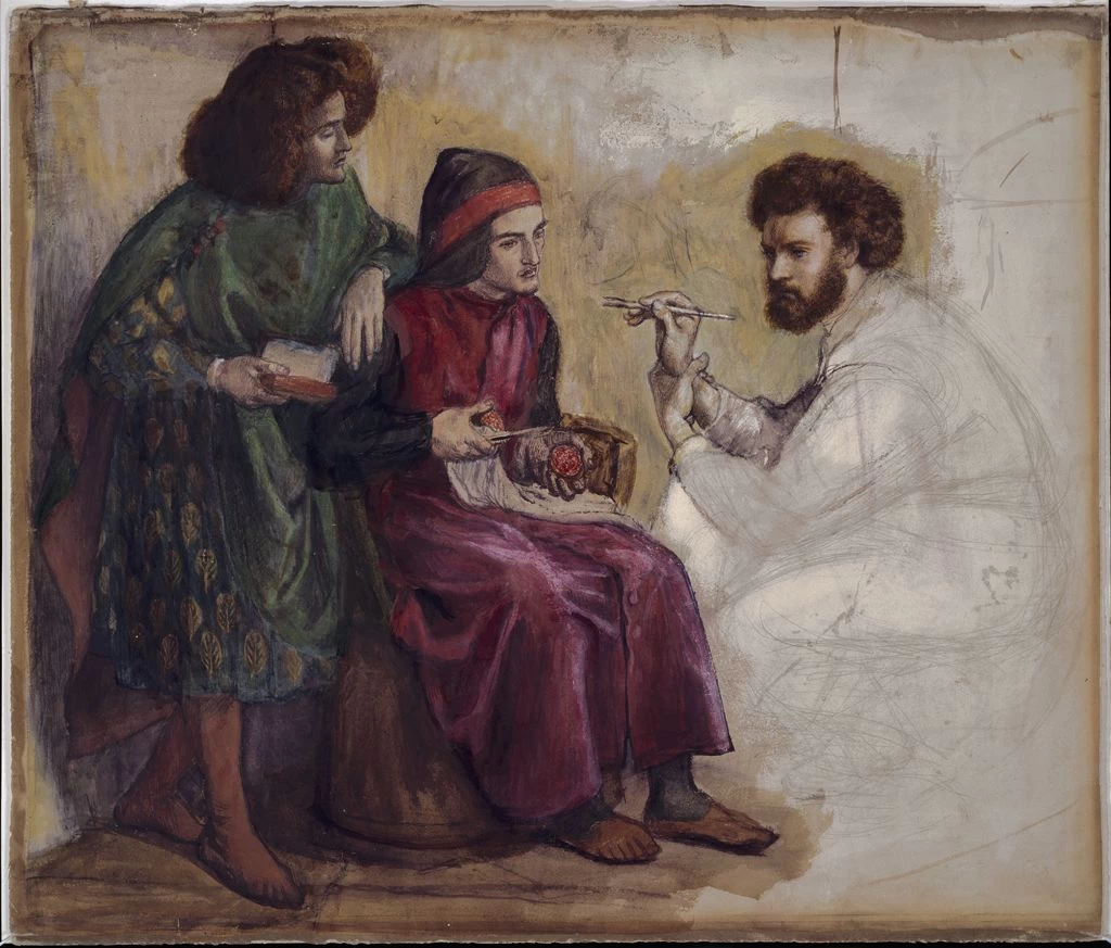 Giotto Painting Dante's Portrait - Fogg Art Museum, Cambridge 1
